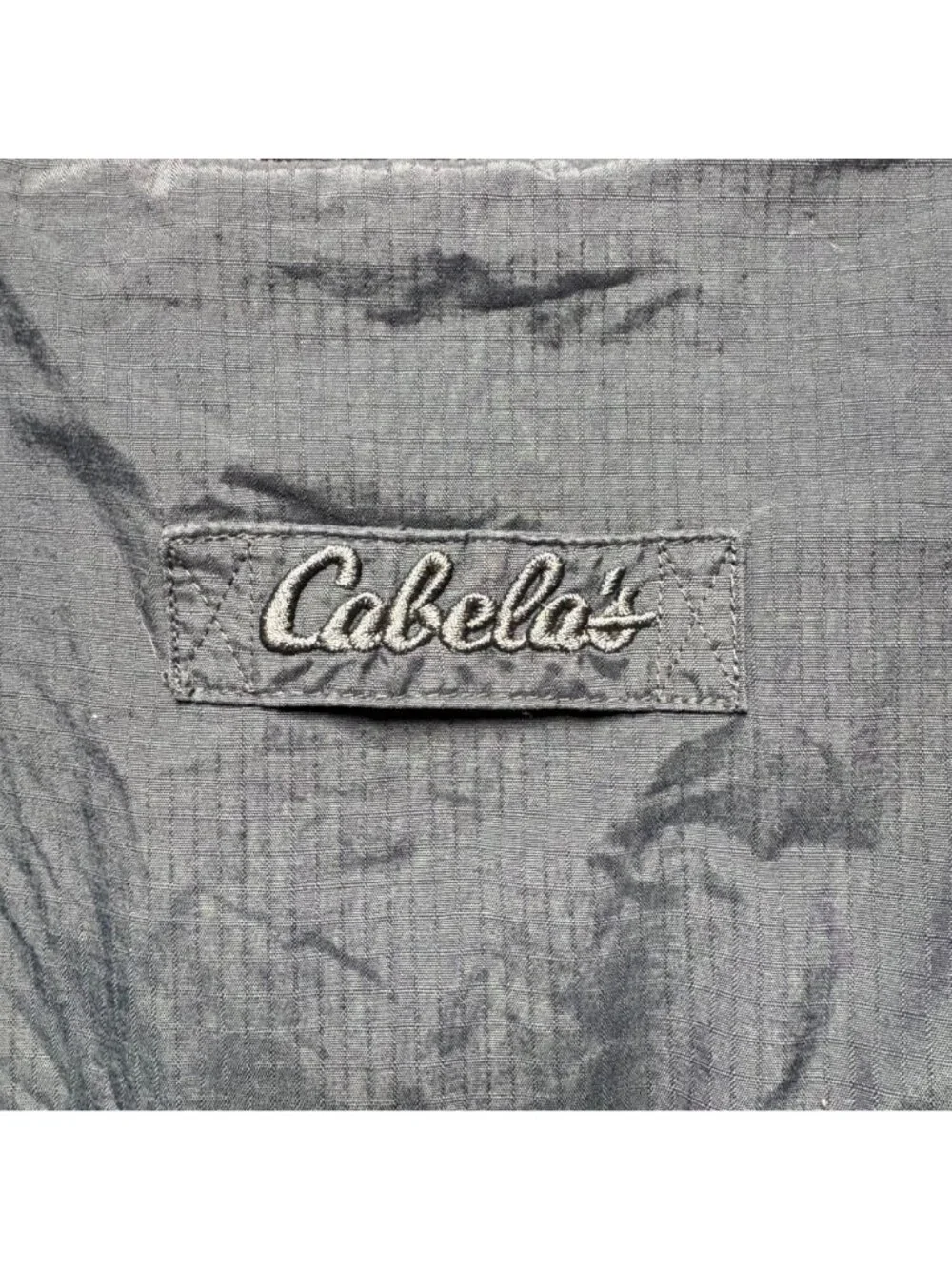 Cabelas Mens XL Green Nylon V Neck Pullover Windbreaker Outdoor Jacket 920919